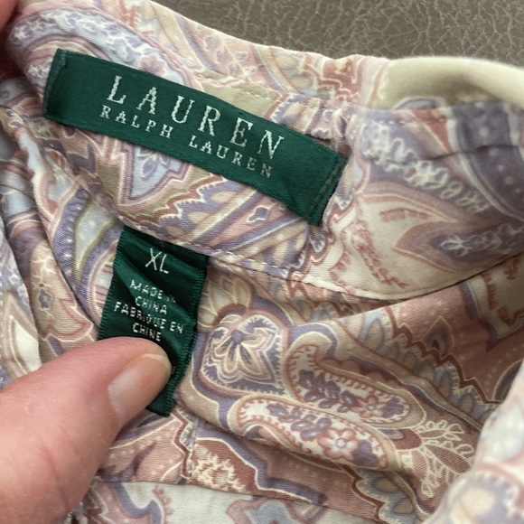 RALPH LAUREN PAISLEY SHIRT SZ XL - Picture 2 of 2